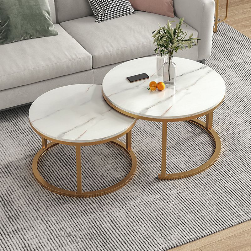 Round Coffee Or End Table Glam Drum Coffee Table in Black and White Clearhalo 'Coffee & Accent Tables' 'Coffee Tables' 'coffee_tables' 'furn' 'furn_coffee_tables' 'Furniture' 'Living Room Furniture' 1200x1200_998ee11b-0336-4d59-8b25-ab0b8832a881
