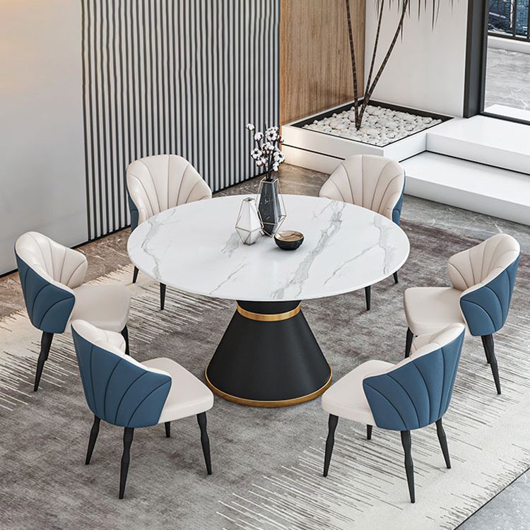 1/2/7/9 Pcs Metal Contemporary Dining Room Set with Round Table Dinette Set Clearhalo 'Dining Room Sets' 'Dining Tables & Seating' 'dining_room_set' 'furn' 'furn_dining_room_set' 'Furniture' 'furniture_dining_room_set' 'Kitchen & Dining Furniture' 'kitchen&dining_furn' 'kitchen' 1200x1200_998f262e-8308-49f3-8323-f5af4e8d1c64