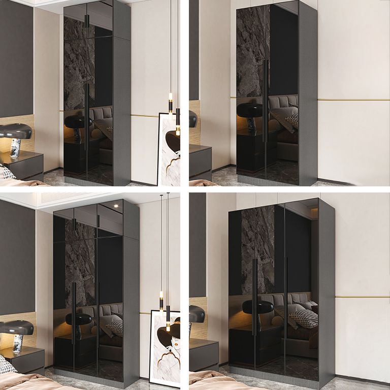 Modern Style Wardrobe Grey Colour Glass Wardrobe Closet for Bedroom Clearhalo 'Armoires & Wardrobes' 'armoires_wardrobes' 'Bedroom Furniture' 'furn' 'furn_armoires_wardrobes' 'Furniture' 1200x1200_998f551b-90bc-4215-826f-05ff931fe514