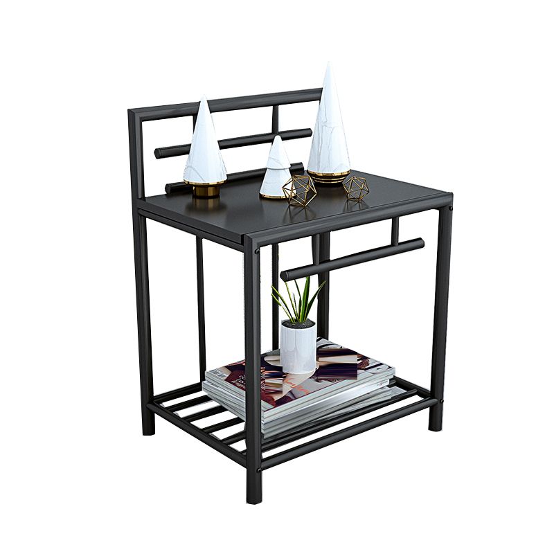1 Shelf Glam Nightstand Metal Legs Included Night Table Open Storage ,23.6" Tall Clearhalo 'Bedroom Furniture' 'furn' 'furn_night_stand' 'Furniture' 'night_stand' 'Nightstands' 1200x1200_998fa76a-d88e-4ae6-b698-8c226ec359f4