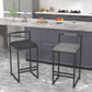 Glam Armless Backrest Counter Stool Iron Living Room Bar Stool with Velvet Cushion,1 Piece Clearhalo 'Bar Furniture' 'Bar Stools' 'bar_stools' 'furn' 'furn_bar_stools' 'furniture_bar_stools' 'Kitchen & Dining Furniture' 'kitchen&dining_furn' 'kitchen' 'kitchen_furn' Furniture' 1200x1200_998fbaf7-f49c-45a0-a377-f80331cfdc5d