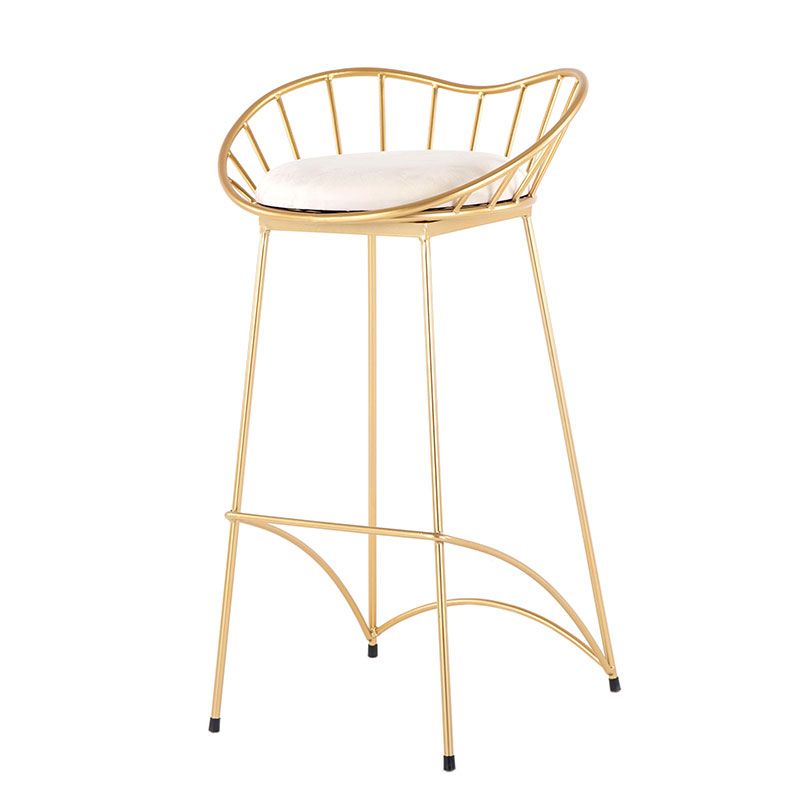 Modern Style Iron Bar Stool Low Back with Footrest Living Room Simple Bar Stool 30 Inches Clearhalo 'Bar Furniture' 'Bar Stools' 'bar_stools' 'furn' 'furn_bar_stools' 'furniture_bar_stools' 'Kitchen & Dining Furniture' 'kitchen&dining_furn' 'kitchen' 'kitchen_furn' Furniture' 1200x1200_999073c2-f250-4cb7-ab4b-81d30e9d7da4