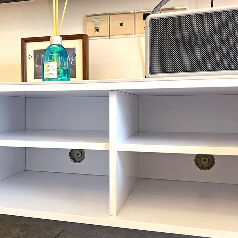 White Glam Style TV Stand Stone Enclosed Storage TV Cabinet with 4 Drawers Clearhalo 'furn' 'furn_tv_stands_entertainment_centers' 'Furniture' 'Living Room Furniture' 'TV Stands & Entertainment Centers' 'TV Stands & Media Storage Furniture' 'tv_stands_entertainment_centers' 1200x1200_9990d3b8-a96c-4e68-a00c-cd5055576e5d