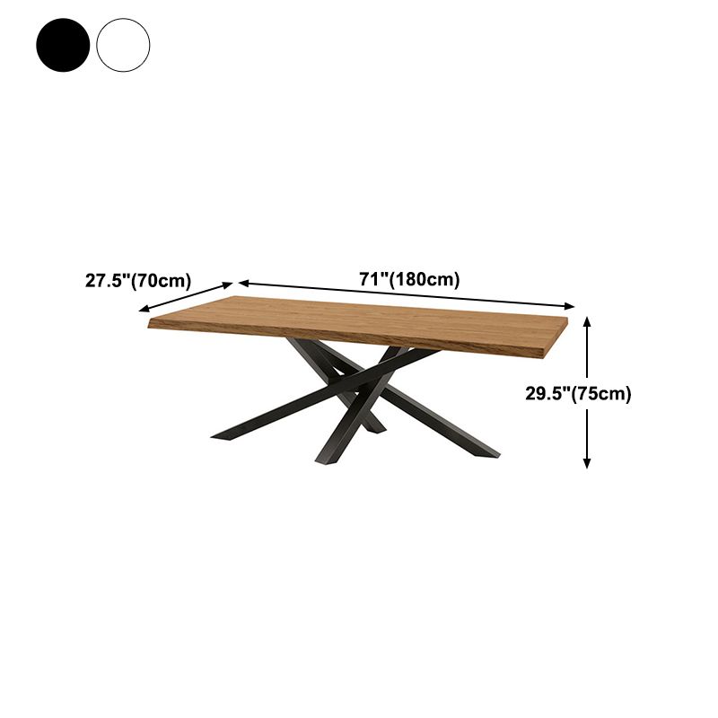 Modern White in Wood Dining Table Rectangle Dining Table for Kitchen