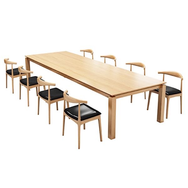 Rectangle Wood Color Dining Table Solid Wood Table Minimalist with 4 Legs Clearhalo ' dining_table' 'Dining Tables & Seating' 'Dining Tables' 'furn' 'furn_dining_table' 'Furniture' 'furniture_dining_table' 'Kitchen & Dining Furniture' 'kitchen&dining_furn' 'kitchen' 'kitchen_dining_table' 1200x1200_99926528-4a66-40fa-a093-3ad2ebe89b12