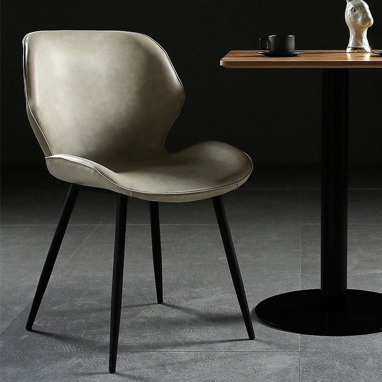 Contemporary Indoor Side Chair Upholstered Wingback Metal Dining Room Chair Clearhalo ' kitchen&dining_furn' 'Dining Chairs' 'Dining Tables & Seating' 'dining_chair' 'furn' 'furn_dining_chair' 'Furniture' 'furniture_dining_chair' 'Kitchen & Dining Furniture' 'kitchen' 1200x1200_9992ef96-4ea3-472c-9347-3d9e60426b47