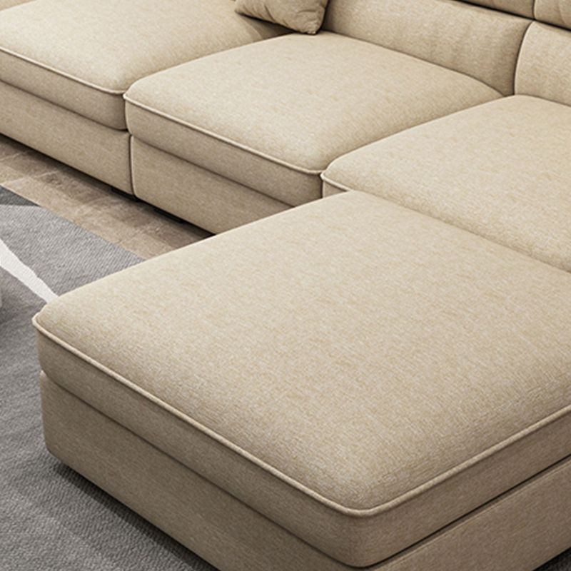 Modern Reversible Chaise Sofa with Pillows Flared Arm Sectionals for Living Room Clearhalo 'furn' 'furn_sectionals' 'Furniture' 'furniture_sectionals' 'kitchen' 'kitchen_sectionals' 'Living Room Furniture' 'Sectionals' 1200x1200_99943d9b-cc97-41b2-acf8-a57ad3d4a56b