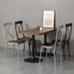 Industrial Coffee Shop Metal Side Chair Black Cross Back Folding Chair Clearhalo ' kitchen&dining_furn' 'Dining Chairs' 'Dining Tables & Seating' 'dining_chair' 'furn' 'furn_dining_chair' 'Furniture' 'furniture_dining_chair' 'Kitchen & Dining Furniture' 'kitchen' 1200x1200_99951caa-1774-4187-b20b-6bb7eff1d028