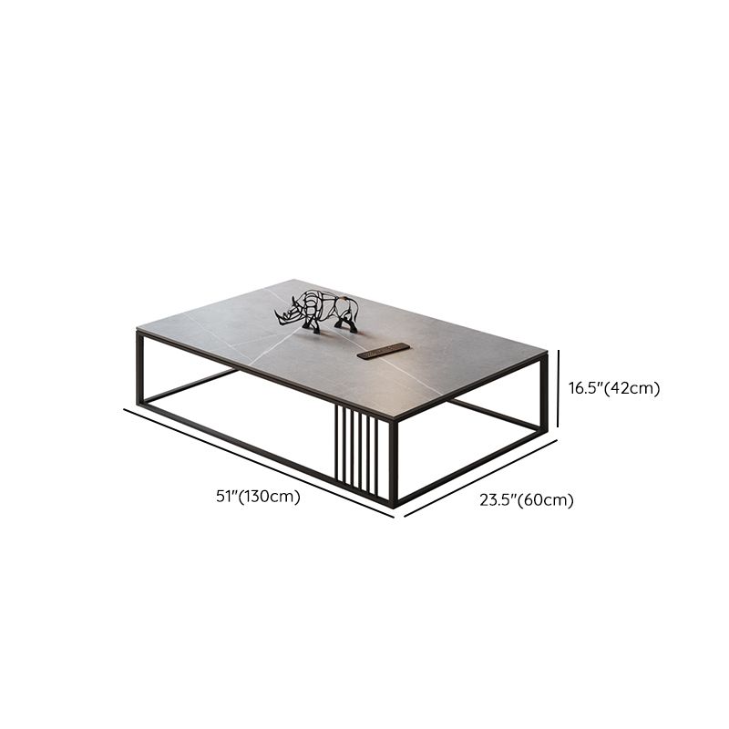 Aucune table basse simple pénible de cadre d'ardoise grise moderne de table basse