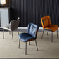 Home Solid Back Contemporary Side Chair Matte Finish Leather Dining Chair