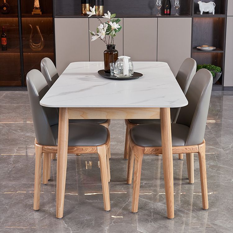 Mid-Century Rectangle White Table Sintered Stone Extendable Dining Table for Kitchen Clearhalo ' dining_table' 'Dining Tables & Seating' 'Dining Tables' 'furn' 'furn_dining_table' 'Furniture' 'furniture_dining_table' 'Kitchen & Dining Furniture' 'kitchen&dining_furn' 'kitchen' 'kitchen_dining_table' 1200x1200_999747a3-43a4-45a3-b080-33d8b89c9a30