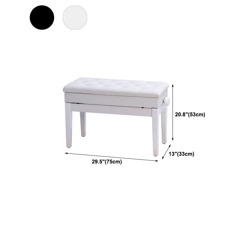 Tufted Piano Bench, Adjustable Upholstery Bench with Wood Legs Clearhalo 'Benches' 'Chairs & Seating' 'furn' 'furn_benches' 'Furniture' 'Living Room Furniture' 1200x1200_99986aea-58b9-4355-a942-b2101f1ebbe3