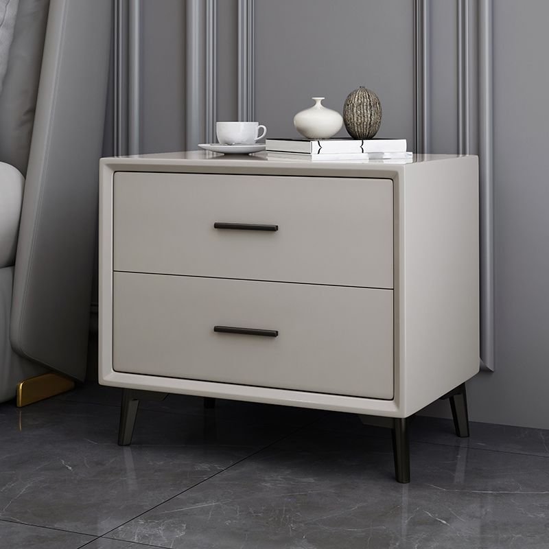 Modern Imitation Wood Nightstand 2-Drawer Storage 18 Inch H Night Table with Legs Clearhalo 'Bedroom Furniture' 'furn' 'furn_night_stand' 'Furniture' 'night_stand' 'Nightstands' 1200x1200_9998e7b0-8ca6-4f86-b7d5-8a7d2284cc84
