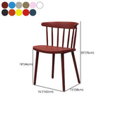 Modern Style Stackable Plastic Chair Windsor Back Folding Side Chair 16.5"x15"x29.9" Clearhalo 'Dining Chairs' 'Dining Tables & Seating' 'dining_chair' 'furn' 'furn_dining_chair' 'Furniture' 'furniture_dining_chair' 'Kitchen & Dining Furniture' 1200x1200_999a4103-3946-4d66-8f37-d9b61045831e