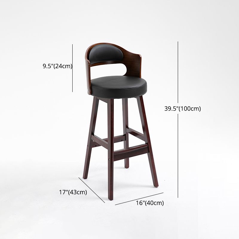 Leather Indoor Counter Stools Industrial Wood Bar Stools with Round Seat Clearhalo 'Bar Furniture' 'Bar Stools' 'bar_stools' 'furn' 'furn_bar_stools' 'furniture_bar_stools' 'Kitchen & Dining Furniture' 'kitchen&dining_furn' 'kitchen' 'kitchen_furn' Furniture' 1200x1200_999af0a3-3f38-44c0-b82e-b1319417d83f