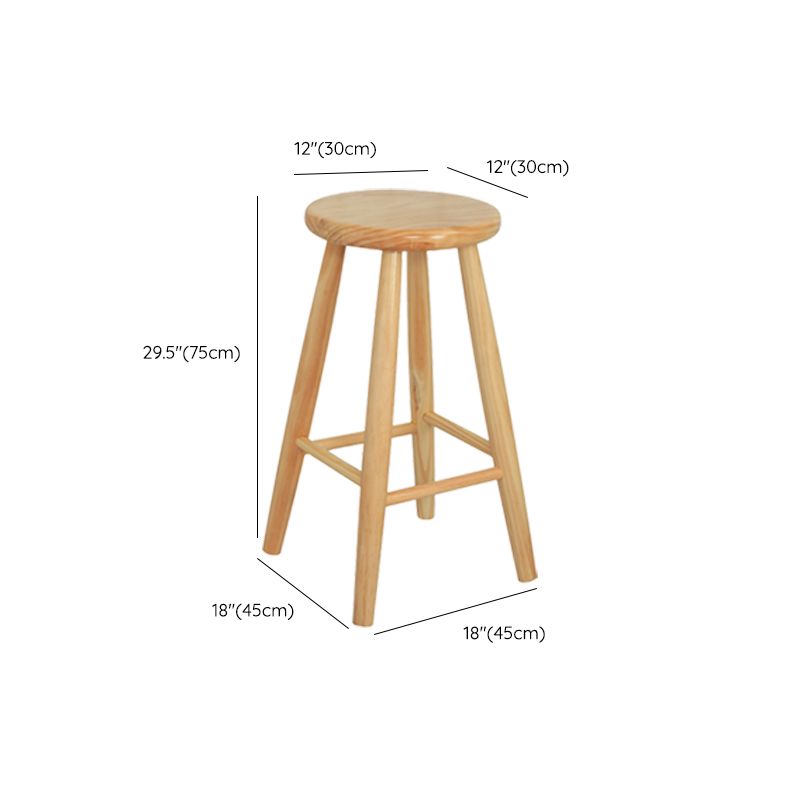 Industrial Solid Wood Bar Stool Backless Counter Stool for Bristol Clearhalo 'Bar Furniture' 'Bar Stools' 'bar_stools' 'furn' 'furn_bar_stools' 'Furniture' 'Kitchen & Dining Furniture' 1200x1200_999b5895-3134-4ab3-aeb3-413c21bea2a3