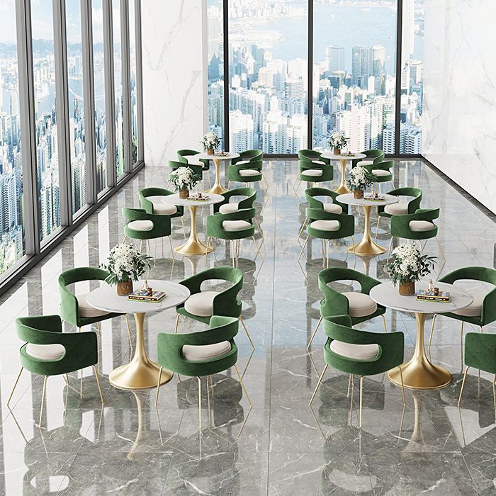 Round Tulip Base Glam Dining Table White Fixed Table of Sintered Stone Clearhalo ' dining_table' 'Dining Tables & Seating' 'Dining Tables' 'furn' 'furn_dining_table' 'Furniture' 'furniture_dining_table' 'Kitchen & Dining Furniture' 'kitchen&dining_furn' 'kitchen' 'kitchen_dining_table' 1200x1200_999c7a88-406b-4032-bf80-a3e1780039da