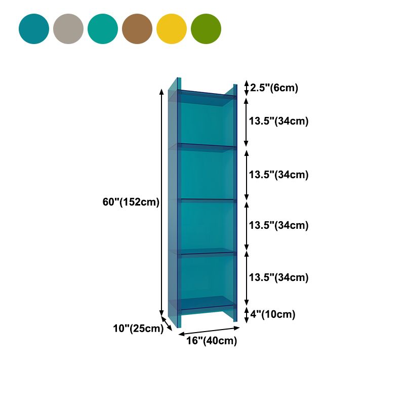 Closed Back Acrylic Standard Bookshelf Vertical Glam Bookshelf for Living Room Clearhalo 'Bookcases' 'furn' 'furn_bookcases' 'Furniture' 'furniture_bookcases' 'kitchen' 'kitchen_bookcases' 'Living Room Furniture' 'Office Furniture' 1200x1200_999d3208-c2cf-4194-8eea-c72e70340534
