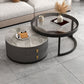 Modern Round Glass Cocktail Table Set Iron Frame Coffee Table with Drawers Clearhalo 'Coffee & Accent Tables' 'Coffee Tables' 'coffee_tables' 'furn' 'furn_coffee_tables' 'Furniture' 'Living Room Furniture' 1200x1200_999d74f3-b09f-4e9f-95e2-555aa342a16e