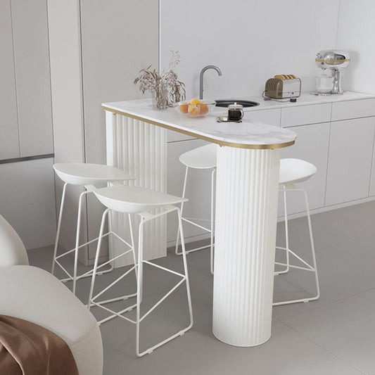 1/2/5ピースモダンパブテーブルセット不規則な形状焼結ストーントップカウンターテーブルセット