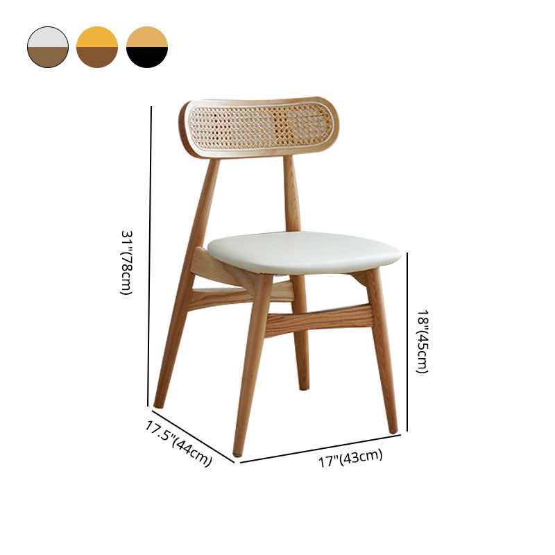 Modern Style Open Back Dining Side Chair Wood Side Dining Chairs for Home Use Clearhalo ' kitchen&dining_furn' 'Dining Chairs' 'Dining Tables & Seating' 'dining_chair' 'furn' 'furn_dining_chair' 'Furniture' 'furniture_dining_chair' 'Kitchen & Dining Furniture' 'kitchen' 1200x1200_999f519d-e750-4bf9-9f9d-545f6fe01b98