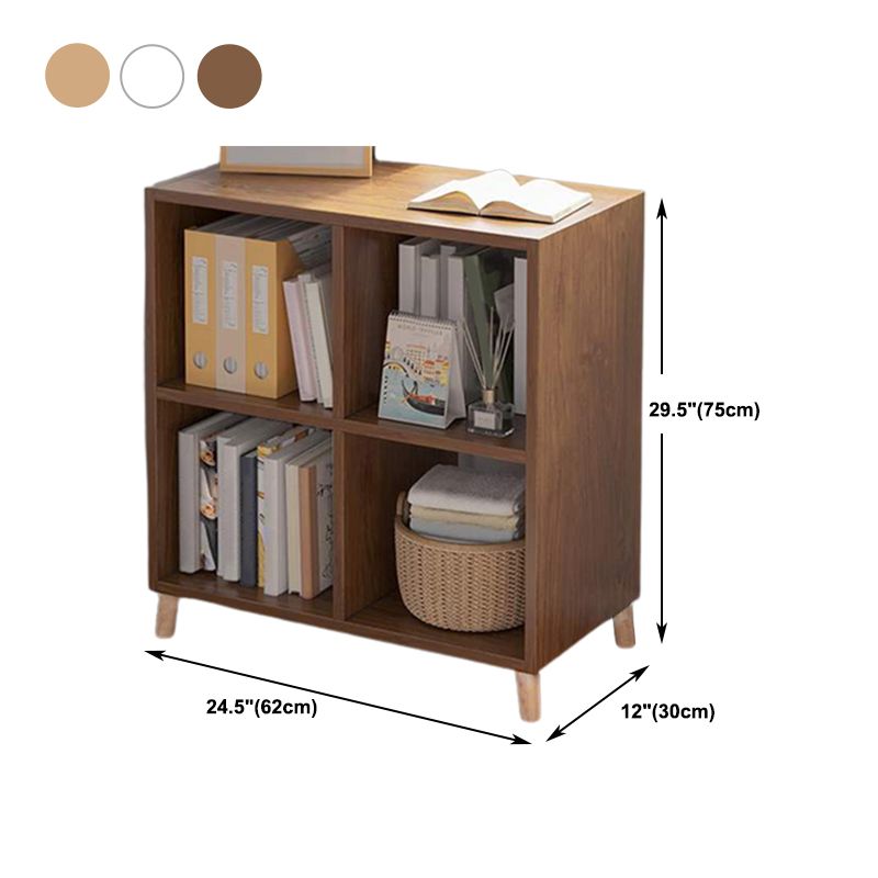 Moderne standaard houten boekenkast gesloten terug boekenplank voor balkon en woonkamer