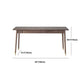 Glam Office Desk Rectangular Solid Wood Writing Desk with 2 Storage Drawers