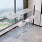 Modern Style Rectangle Stone Bar Wine Table Table for Living Room