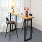 Industrieller Thekentisch mit Massivholzplatte und Metallsockel