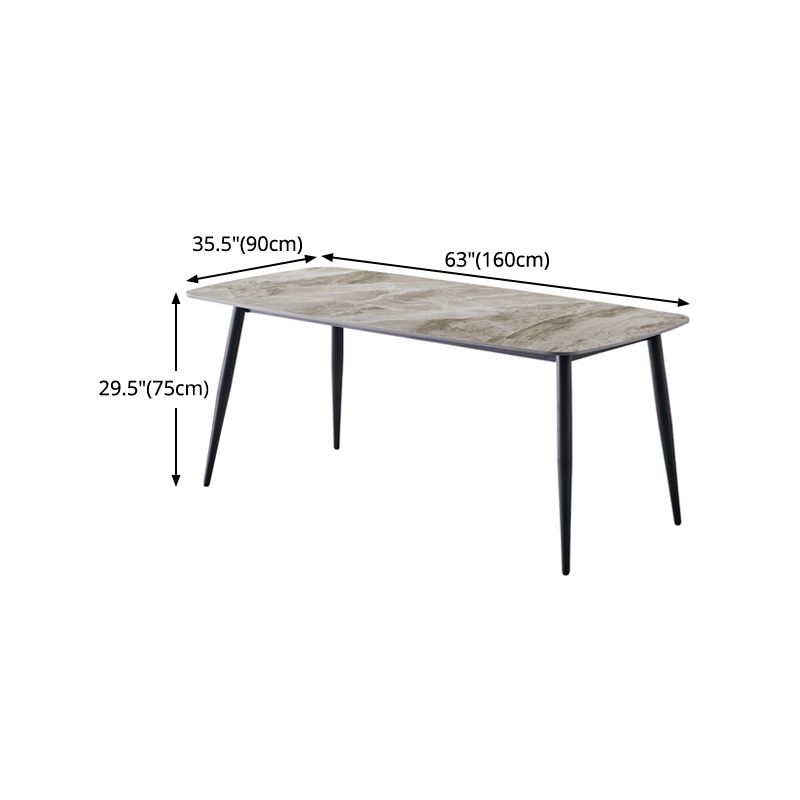 Contemporary 1/4/5/7 Pieces Dining Set Gray Sintered Stone Dining Table Clearhalo 'Dining Room Sets' 'Dining Tables & Seating' 'dining_room_set' 'furn' 'furn_dining_room_set' 'Furniture' 'furniture_dining_room_set' 'Kitchen & Dining Furniture' 'kitchen&dining_furn' 'kitchen' 1200x1200_99a2db5d-5155-40a6-8ce4-585ea5634f16