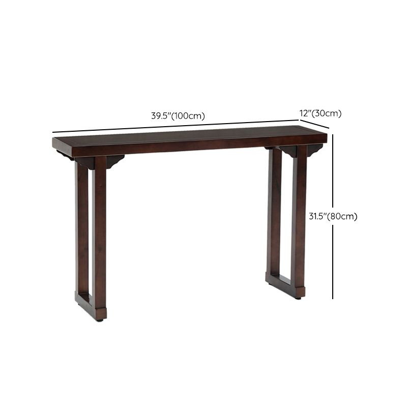 Mid-Century Modern Console Accent Table Antique Finish Rectangle Console Sofa Table Clearhalo 'Console Tables' 'console_tables' 'Entry & Mudroom Furniture' 'furn' 'furn_console_tables' 'Furniture' 1200x1200_99a39399-c0ff-4939-a66c-d55d81ad68a8