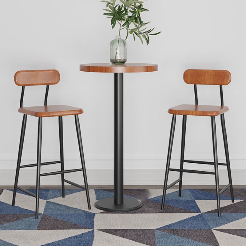 Taburetes modernos de altura para mostrador Taburete de bar para mostrador de madera maciza y metal