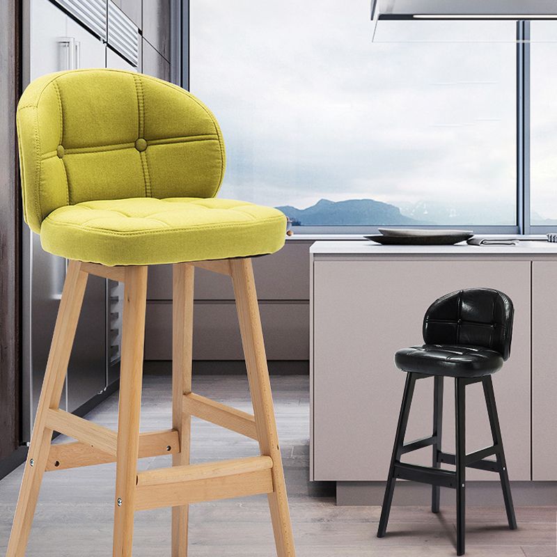 Scandinavian Style Wooden Legs Bar Stool Kitchen Bar Counter Stool 1Pcs Clearhalo 'Bar Furniture' 'Bar Stools' 'bar_stools' 'furn' 'furn_bar_stools' 'furniture_bar_stools' 'Kitchen & Dining Furniture' 'kitchen&dining_furn' 'kitchen' 'kitchen_furn' Furniture' 1200x1200_99a5c386-a5f7-470a-80e5-2768947eb305