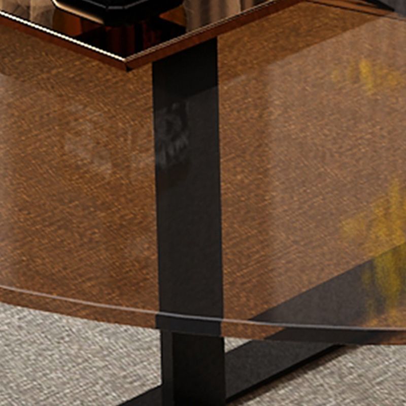 17" Wide Contemporary Coffee Table Round Glass Top Cocktail Table Clearhalo 'Coffee & Accent Tables' 'Coffee Tables' 'coffee_tables' 'furn' 'furn_coffee_tables' 'Furniture' 'Living Room Furniture' 1200x1200_99a72c21-d2e6-4a39-b48d-7c335437d51a