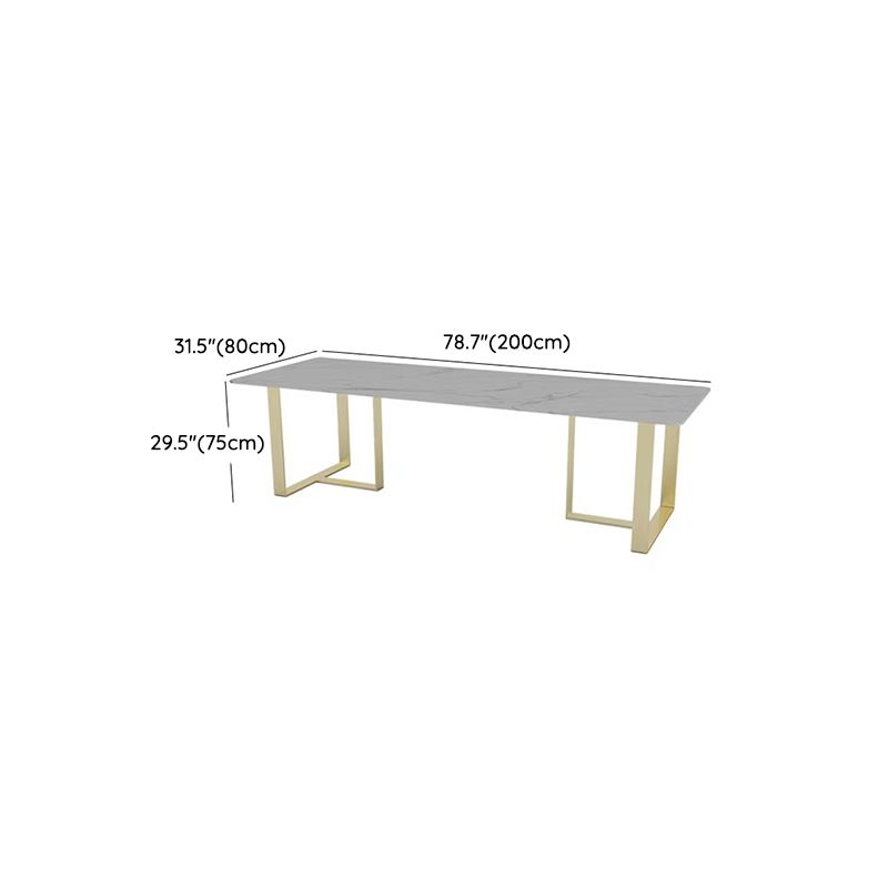 Rectangular Shape Contemporary Office Desk Stone Task Desk with 2-Legs in White Clearhalo 'furn' 'furn_office_desk' 'Furniture' 'Office Desks' 'Office Furniture' 'office_desk' 1200x1200_99a731af-d87f-48d4-8a04-737026499256