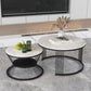Slate Coffee Table Round Nesting Coffee Table Set for Living Room Clearhalo 'Coffee & Accent Tables' 'Coffee Tables' 'coffee_tables' 'furn' 'furn_coffee_tables' 'Furniture' 'Living Room Furniture' 1200x1200_99a7fc4c-e0a0-4f78-a6f9-1ac5a5113c1b