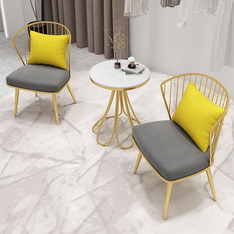 Scandinavian Windsor Back Side Chairs Upholstered Dining Chairs