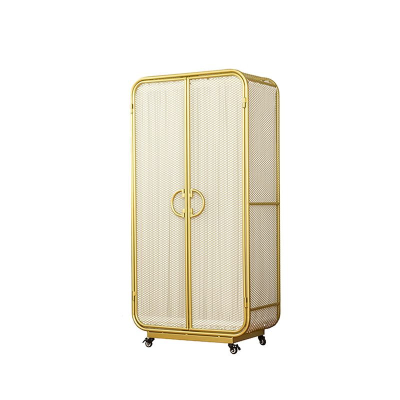 Modern Style Wardrobe Cabinet Metal Clothes Rail Wardrobe Armoire for Bedroom Clearhalo 'Armoires & Wardrobes' 'armoires_wardrobes' 'Bedroom Furniture' 'furn' 'furn_armoires_wardrobes' 'Furniture' 1200x1200_99a90c86-ca9a-45ff-96f8-3919b66a1923
