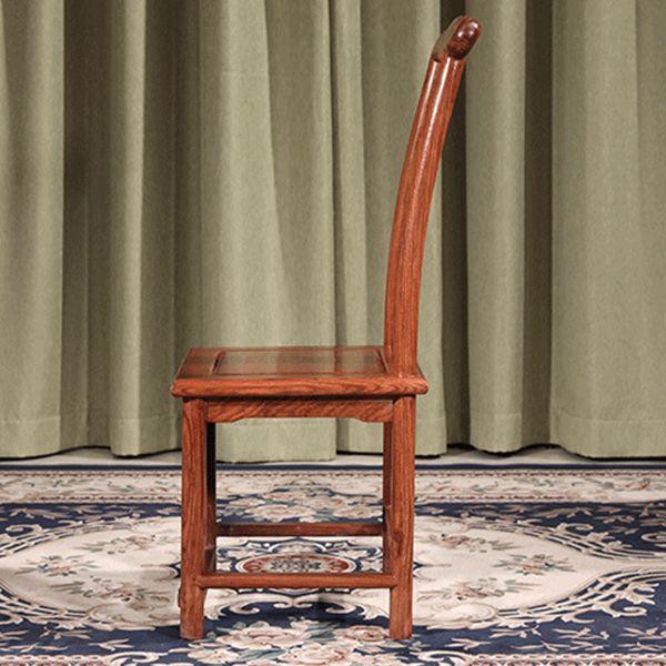 Moderne stijl eetkamerstoel houten lat achterzijde stoel voor woonkamer