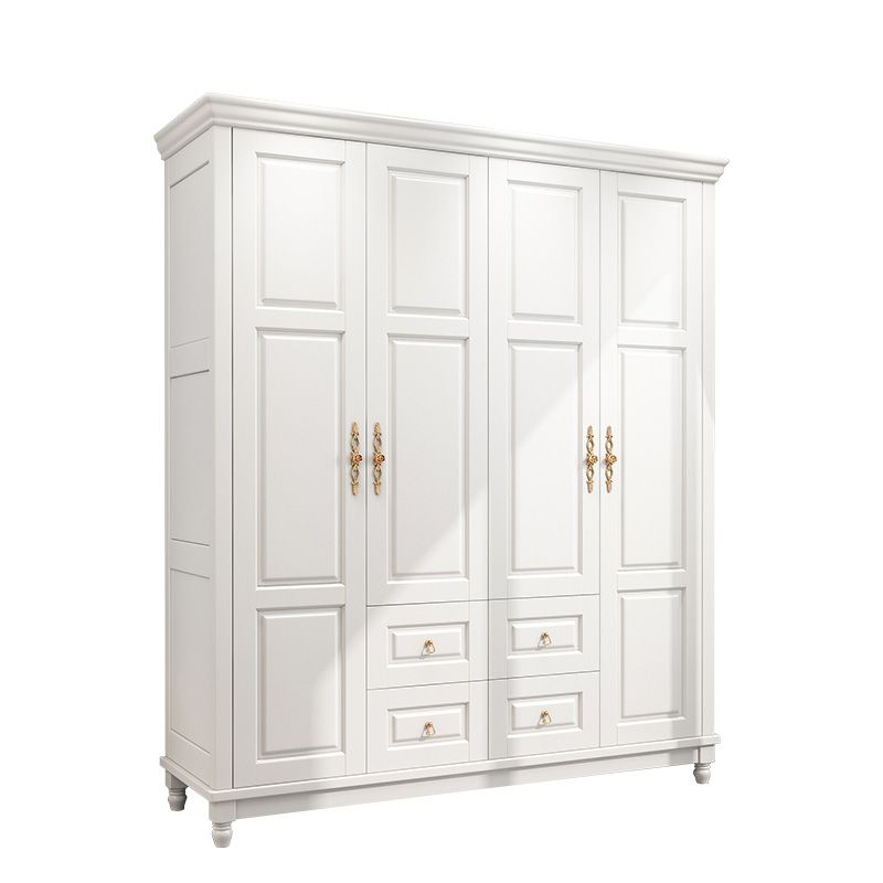 Rubberwood Cabinet with Drawers French Country Wardrobe for Home Clearhalo 'Armoires & Wardrobes' 'armoires_wardrobes' 'Bedroom Furniture' 'furn' 'furn_armoires_wardrobes' 'Furniture' 1200x1200_99a944ab-372a-4434-8664-87b90a0d7c45
