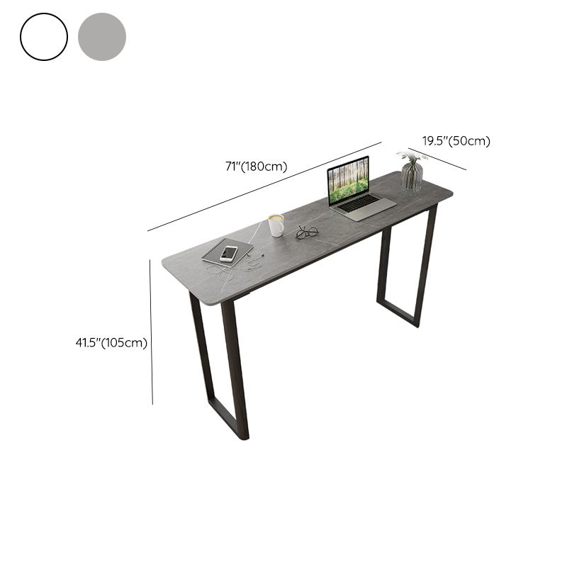 Modern Sintered Stone Top Rectangle Sled Bar Dining Table with Metal Base Clearhalo 'Bar Furniture' 'Bar Tables' 'bar_tables' 'furn' 'furn_bar_tables' 'Furniture' 'Kitchen & Dining Furniture' 1200x1200_99a9de7b-e903-4d7c-8fe2-12c2ad08fcbc