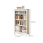 White Wooden Bookshelf Standard Shelves Included Closed Back Bookcase