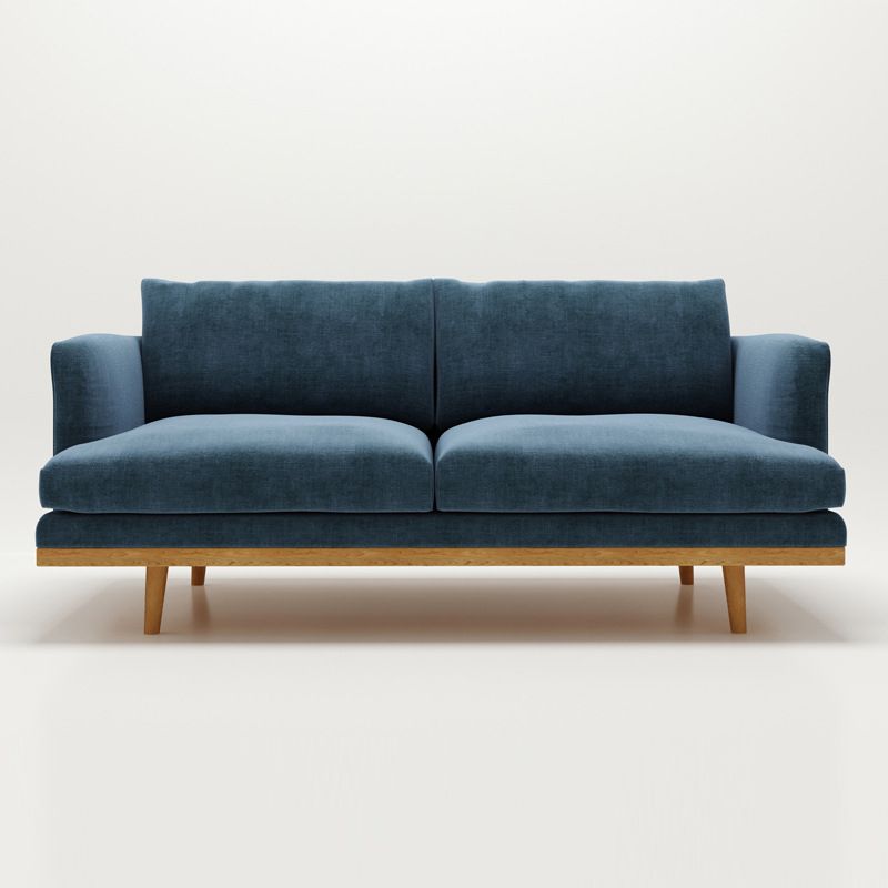 Northern European Wooden 2/3-Seater Sofa Wood Legs Square Arm Sofa Clearhalo 'furn' 'furn_sofas' 'Furniture' 'furniture_sofas' 'kitchen' 'kitchen_sofas' 'Living Room Furniture' 'Sofa' 'sofas' 1200x1200_99ac6fa5-e50a-4079-82c3-6357e4ea5075