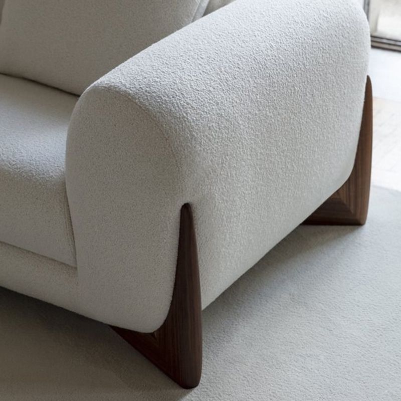 Sofá de estilo moderno hacia la espalda baja con colchoneta de esponja.