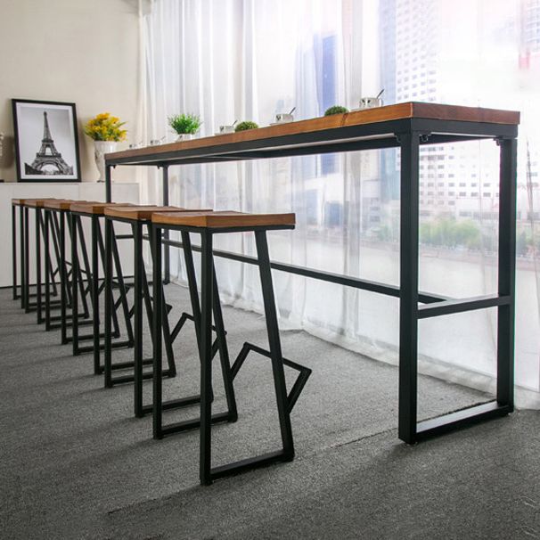 Solid Wood Table and Stool Set 1/2/7 Pieces Counter Height Pub Set Clearhalo 'Bar Furniture' 'furn' 'furn_home_bar_bar_sets' 'Furniture' 'Home Bars & Bar Sets' 'home_bar_bar_sets' 'Kitchen & Dining Furniture' 1200x1200_99ae548d-9483-45d9-9337-7fbb666bfc14