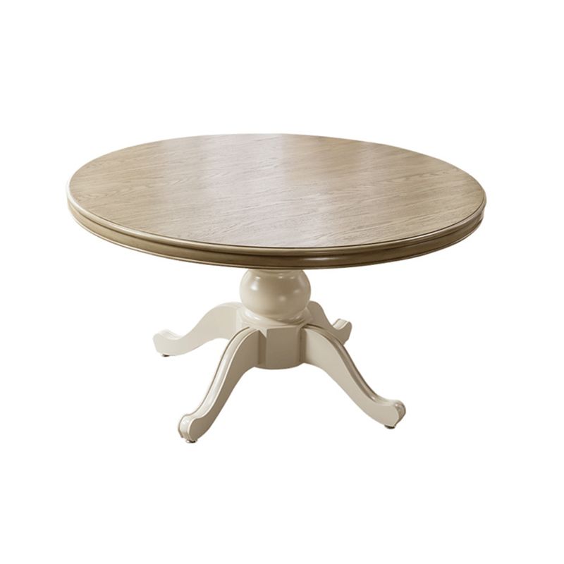 Mesa de comedor redonda de madera maciza Mesa de cocina contemporánea para comedor