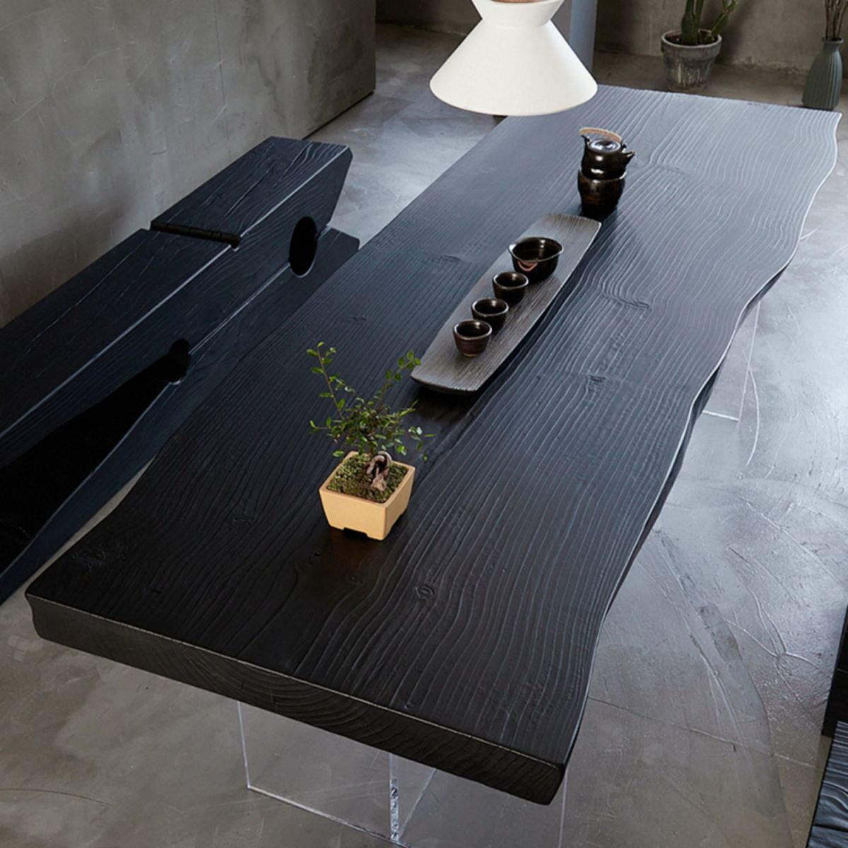Modern Black in Pine Dining Table Specialty Dining Table for Kitchen Clearhalo 'Dining Tables & Seating' 'Dining Tables' 'dining_table' 'furn' 'furn_dining_table' 'Furniture' 'Kitchen & Dining Furniture' 1200x1200_99afdb1d-66b9-4a7e-aed9-cc878d913509