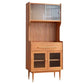 Moderno credenza in legno massiccio di pino credenza a 4 porte marrone mobile con 1 cassetto