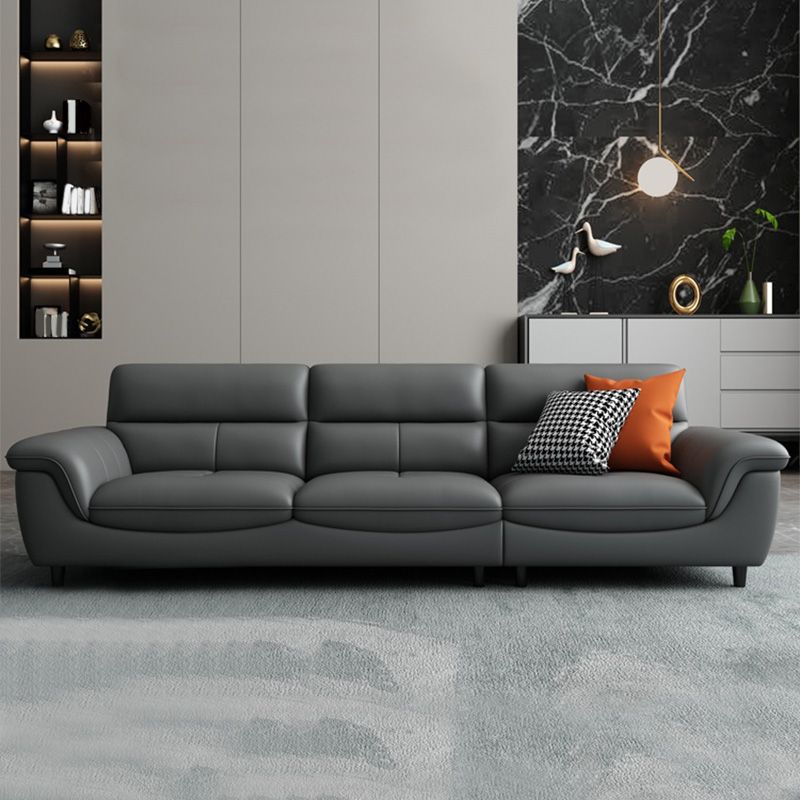 Coup de canapé de canapé de canapé de canapé-tople contemporain résistant aux taches en cuir authentique résistant