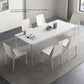 Modern White Sintered Stone Dining Set Standard Rectangle Dining Table Set with 4 Legs Base Clearhalo 'Dining Room Sets' 'Dining Tables & Seating' 'dining_room_set' 'Furniture' 'furniture_dining_room_set' 'Kitchen & Dining Furniture' 'kitchen&dining_furn' 'kitchen' 1200x1200_99b1e73f-e953-4a07-ba07-fc2e9e814427